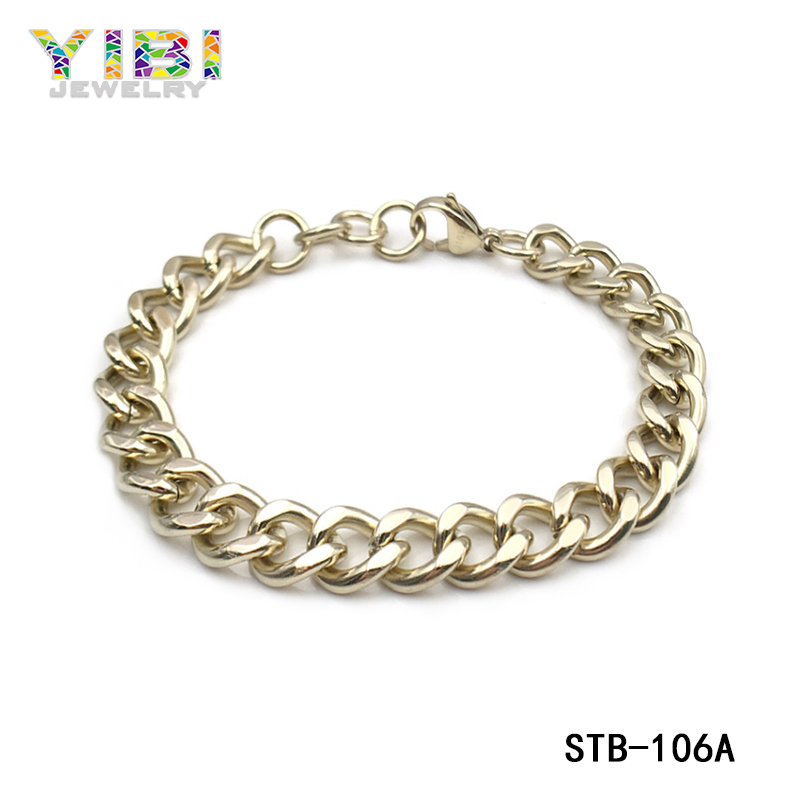 Cool 316L Stainless Steel Black Link Bracelet
